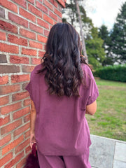 Grape Mesh Detail Top Parker
