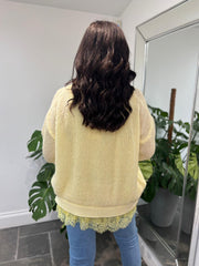 Lemon Two Piece V Neck Knit Eileen