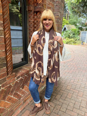 Chocolate Ring Link Design Scarf