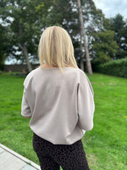 Mocha Drawstring Hem Top Judy