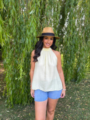 Lemon Halter Neck Top Bethany