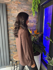 Chocolate Crossover Diamante Top Ruth