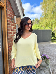 Lemon Soft Fine Knit Doreen