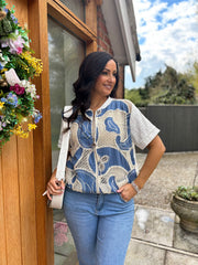 Denim Net Zip Jacket Gina