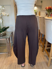 Chocolate Relaxed Barrel Leg Trouser