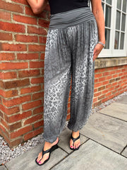 Charcoal Ombre Leopard Hareem Trousers