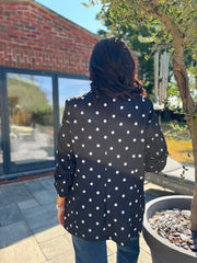 Black Polka Dot Take You Anywhere Jacket