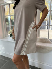 Mocha Contrast Side Panel Dress Venus