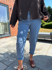 Denim Polka Dot Trousers Marcia