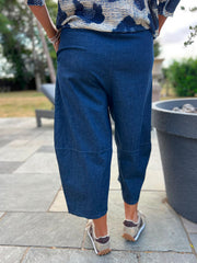 Dark Denim Barrel Leg Jeans