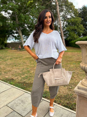 Grey Reverse Seam Knit Georgina