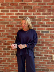 Navy Soft Comfort Sweatshirt Esme