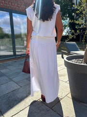 White Top & Skirt Set Daniella