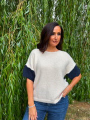 Navy Stripe Back Jumper Mckenna