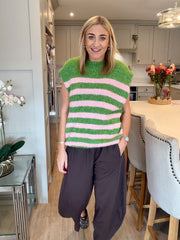 Pistachio Stripe Knitted Tank Hermione