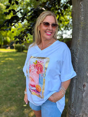 White Summer Spritz Tee Carol