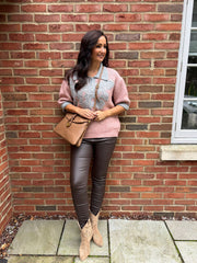 Rose Luxury Collared Floral Knit Eve