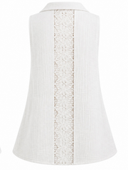 Stone Sleeveless Bubble Cotton Top Jean