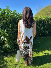 Chocolate Mediterranean Palm Dress Indie