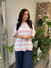 Pink Stripe Knit Karina