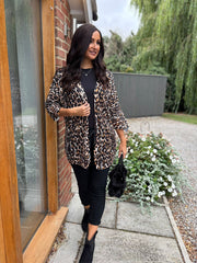 Natural Leopard Multi Hole Cardigan Taylor