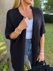 Black Cosy Edge To Edge Cardi Mabel