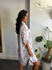 White Rose Longline Shirt Lucinda