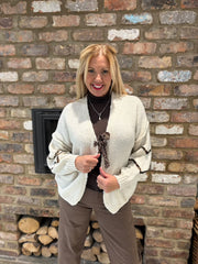 Stone Leopard Tie Cardi Elsa