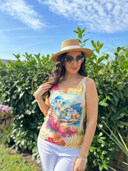 Multicolour Santorini Shimmer Vest Elaina