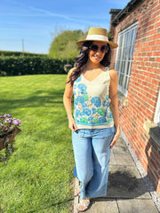 Blue Hydrangea Shimmer Vest Delta