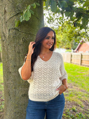 Stone Soft Chevron Knit Ensley