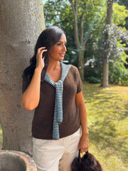 Chocolate Stripe Tie Knit Jayla