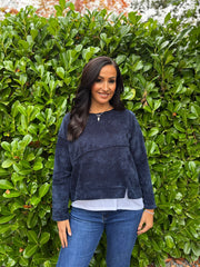 Navy Chenille Sweatshirt Skye