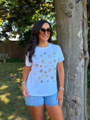 Mocha Diamante Circle Pattern Tee April