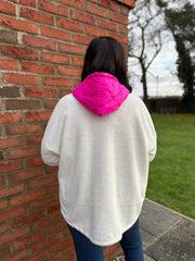 Winter White Hooded Zip Fleece Alex