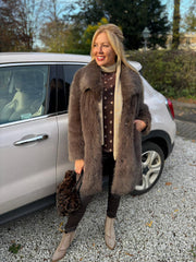 Chocolate Faux Fur Coat