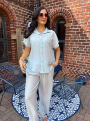 Blue Embellished Blouse Danica