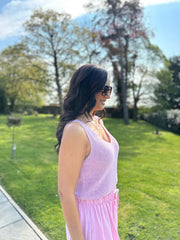 Pink Shimmer Knit Vest Palmer