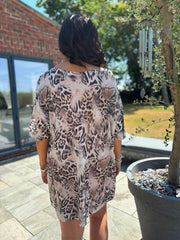 Stone Mixed Animal Knit Dress Delilah