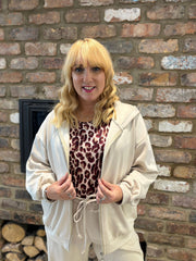 Stone Zip Up Hoodie Alice