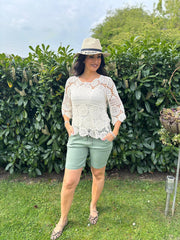Stone Crochet Lace Two Piece Mariah