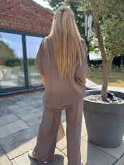 Mocha Sequin Star Trousers Taryn