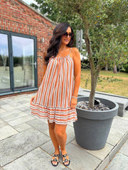 Rust Spots & Stripes Dress Trinity