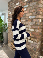 Navy Stripe Cardigan Chloe