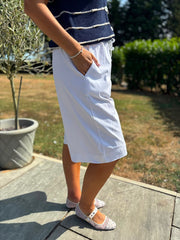 White Drawstring Culottes Anya
