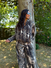 Black Leopard Stripe Jacket Jordan