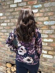 Grape Floral Print Top Amelia