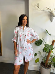 White Rose Longline Shirt Lucinda