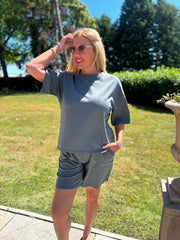 Charcoal Shorts Leisure Set Amber