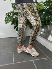 Olive Snake Print Leggings